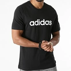 De gros ❤️ Tee 👕 Shirt Linear Logo GL0058 Noir de adidas 🥰 -Pas Cher adidas Magasin adidas 271702 GL0057 20210705T160647 03