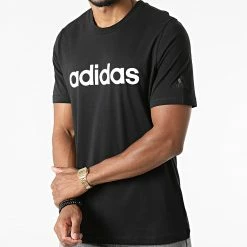 De gros ❤️ Tee 👕 Shirt Linear Logo GL0058 Noir de adidas 🥰 -Pas Cher adidas Magasin adidas 271702 GL0057 20210705T160651 05