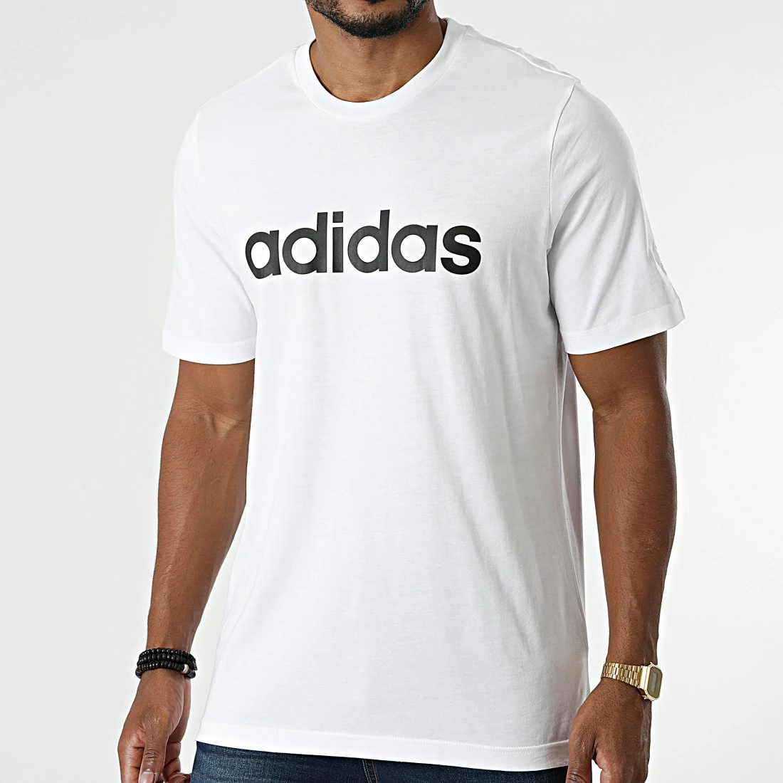 Top 10 ๐ Tee ๐ Shirt Linear Logo GL0058 Blanc de adidas ๐ 3 Top 10 ๐ Tee ๐ Shirt Linear Logo GL0058 Blanc de adidas ๐