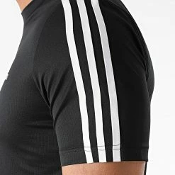 Promo ✔️ Tee 👚 Shirt A Bandes GM2105 Noir de Adidas Performance 🎁 -Pas Cher adidas Magasin adidas 271713 GM2105 20210705T152811 04
