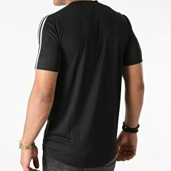 Promo ✔️ Tee 👚 Shirt A Bandes GM2105 Noir de Adidas Performance 🎁 -Pas Cher adidas Magasin adidas 271713 GM2105 20210705T152815 06