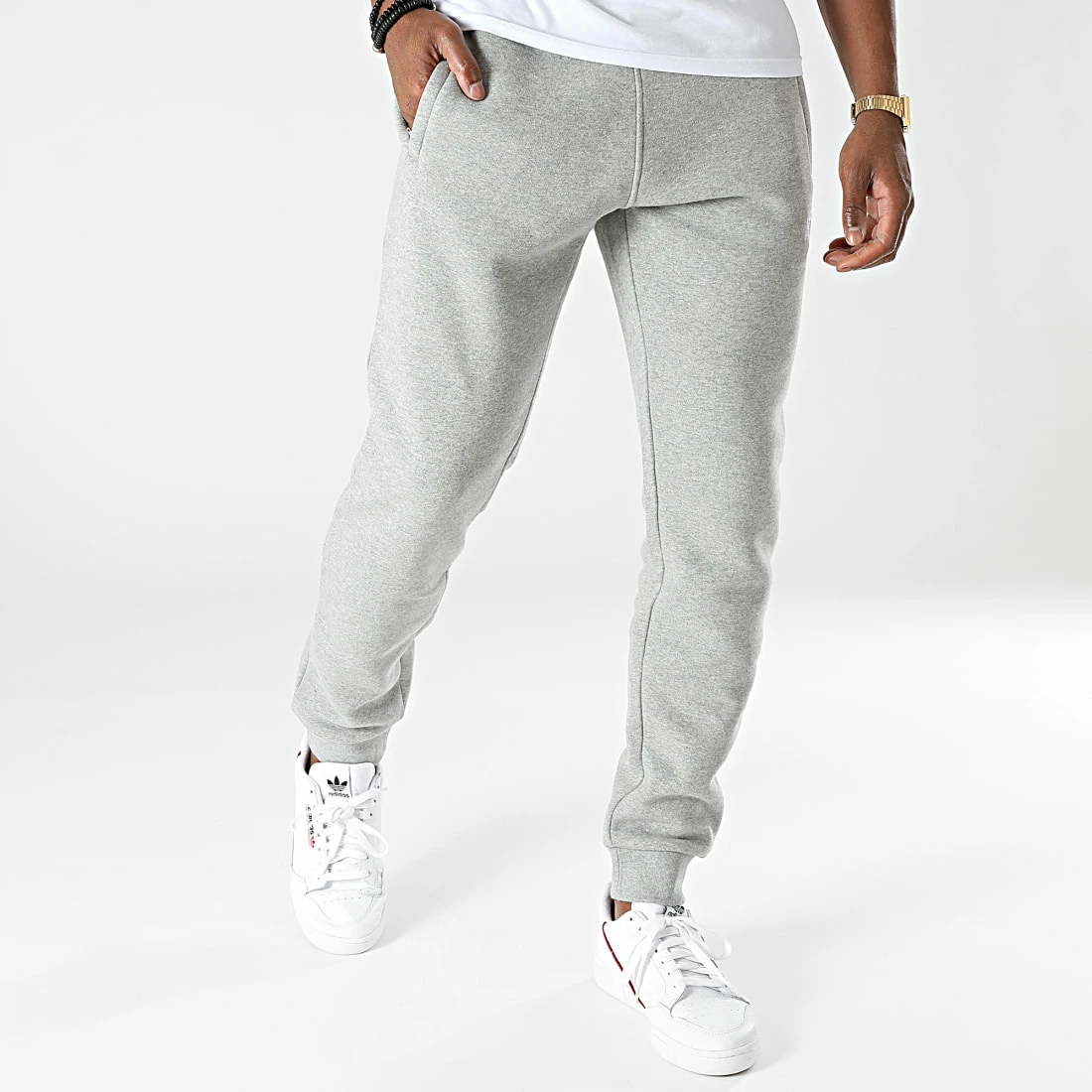 Offres ⌛ Pantalon Jogging Essentials H34659 Gris Chiné de Adidas Originals ❤️ 7 Offres ⌛ Pantalon Jogging Essentials H34659 Gris Chiné de Adidas Originals ❤️ – Image 5