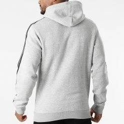 Meilleure vente 🥰 Sweat Capuche A Bandes 3 Stripes GK9084 Gris Chiné de Adidas Performance 🥰 -Pas Cher adidas Magasin adidas 272551 GK9084 20210706T154607 06
