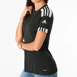 Grosses soldes 🧨 Tee 👕 Shirt Femme A Bandes GN5757 Noir de Adidas Performance 🎉 -Pas Cher adidas Magasin adidas 273054 GN5757 20210727T155427 05
