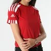 Tout neuf 👍 Tee 👕 Shirt Femme A Bandes Squad 21 GN5758 Rouge de Adidas Performance 🎉