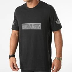 Bon marché 😀 Tee 👚 Shirt Logo H06746 Noir de Adidas Originals ✨