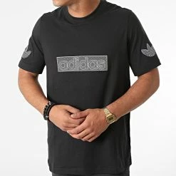 Bon marché 😀 Tee 👚 Shirt Logo H06746 Noir de Adidas Originals ✨ -Pas Cher adidas Magasin adidas 273881 H06746 20210713T155758 03