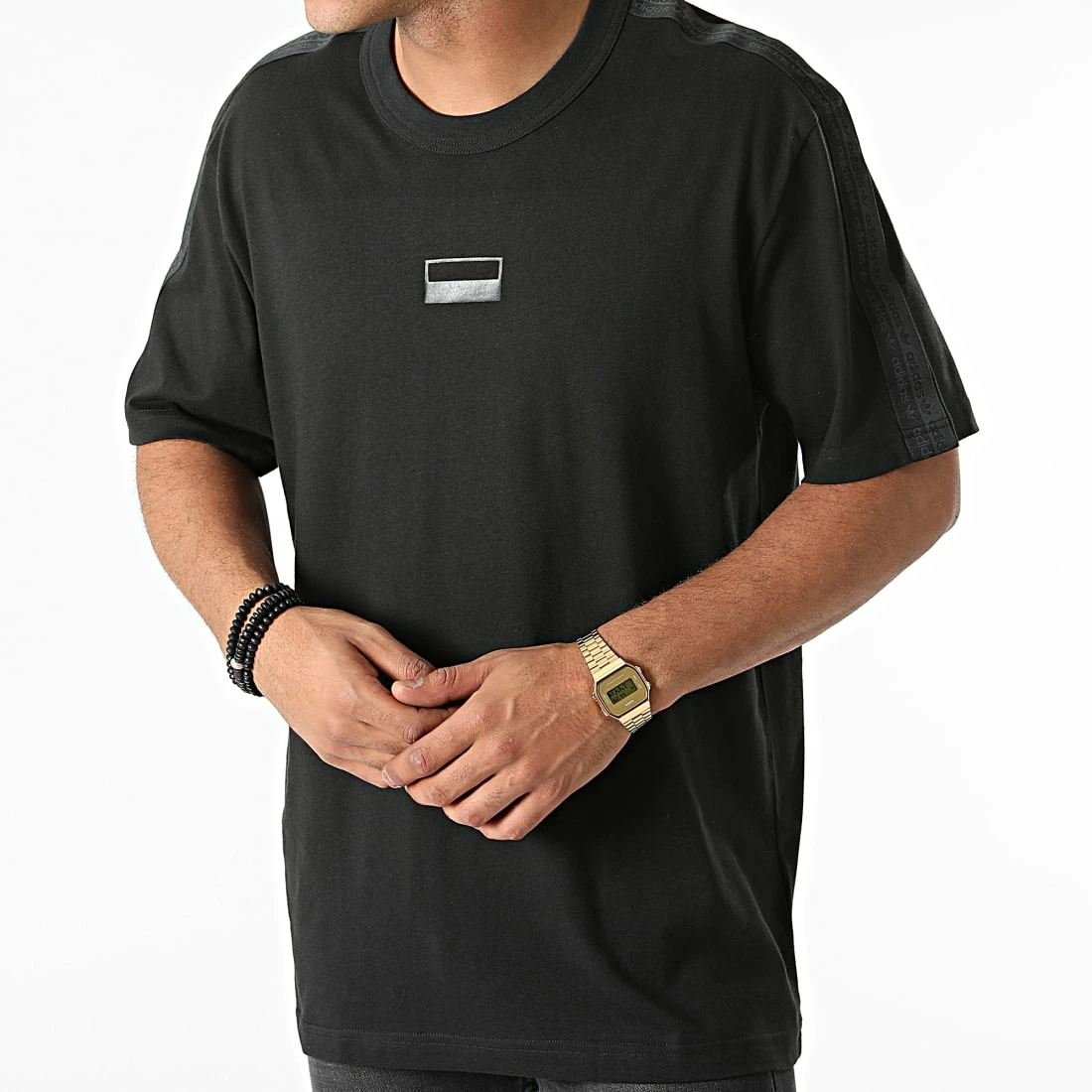 Sortie 🔔 Tee 👚 Shirt A Bandes H11498 Noir de Adidas Originals 👍 5 Sortie 🔔 Tee 👚 Shirt A Bandes H11498 Noir de Adidas Originals 👍 – Image 3