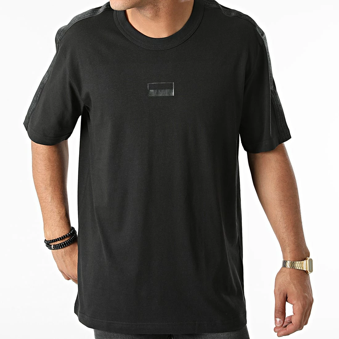 Sortie 🔔 Tee 👚 Shirt A Bandes H11498 Noir de Adidas Originals 👍 7 Sortie 🔔 Tee 👚 Shirt A Bandes H11498 Noir de Adidas Originals 👍 – Image 5