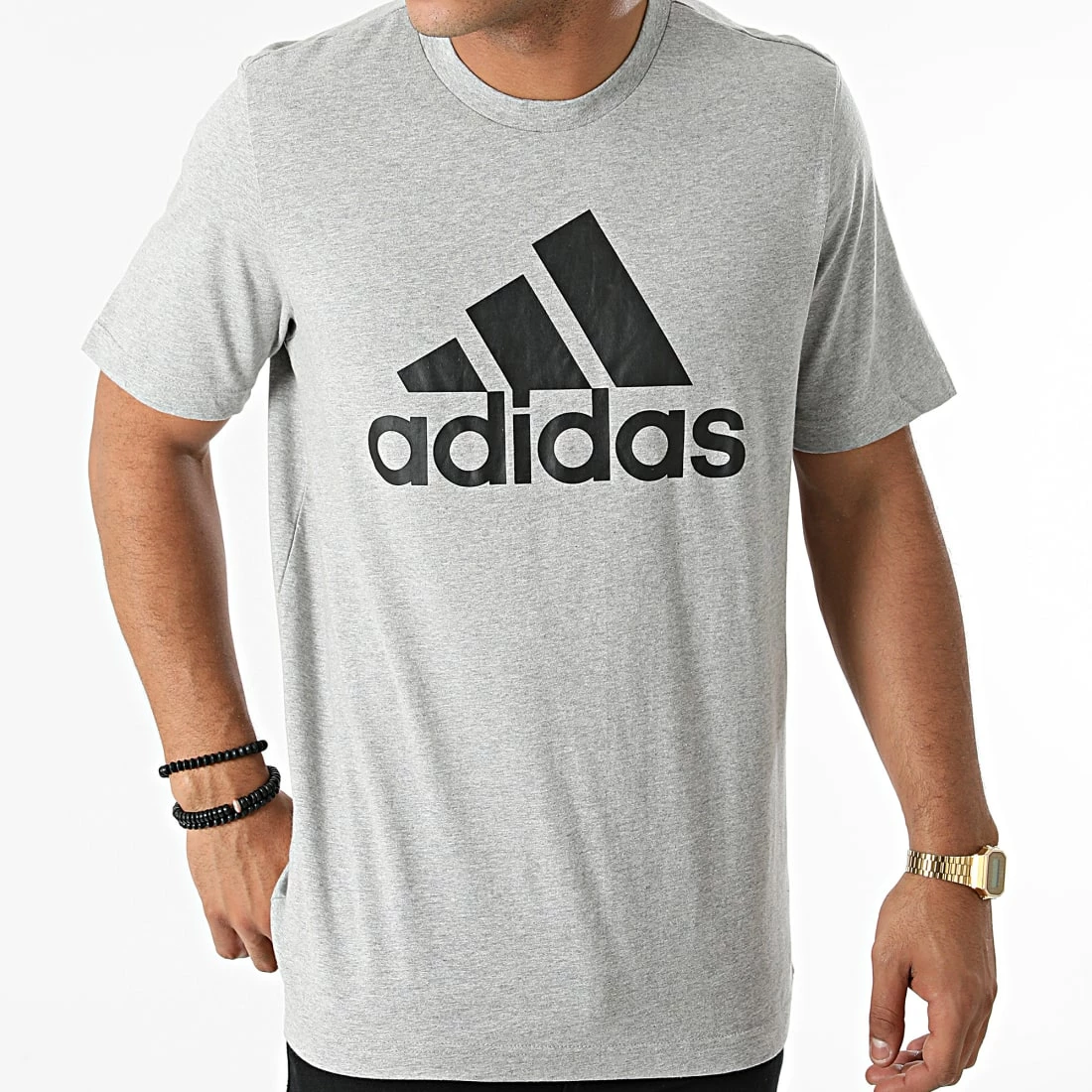 Coupon 🔔 Tee 👕 Shirt GK9123 Gris Chiné de Adidas Performance 🤩 5 Coupon 🔔 Tee 👕 Shirt GK9123 Gris Chiné de Adidas Performance 🤩 – Image 3