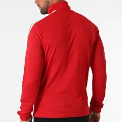 Promo 😀 Veste Zippée A Bandes GP6464 Rouge de Adidas Performance 😀 -Pas Cher adidas Magasin adidas 276667 GP6464 20210811T143548 06