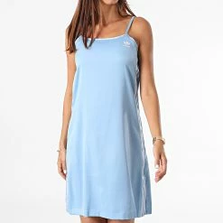 Sortie ✔️ Robe Débardeur Femme A Bandes H37804 Bleu Clair de Adidas Originals 😍 -Pas Cher adidas Magasin adidas 280382 H37804 20210903T111610 03