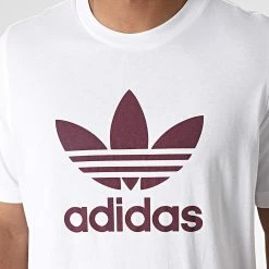 Offres 👏 Tee 👕 Shirt Trefoil H06637 Blanc de Adidas Originals 😉 -Pas Cher adidas Magasin adidas 281271 H06637 20210827T163323 02