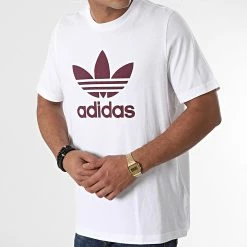 Offres 👏 Tee 👕 Shirt Trefoil H06637 Blanc de Adidas Originals 😉 -Pas Cher adidas Magasin adidas 281271 H06637 20210827T163327 05