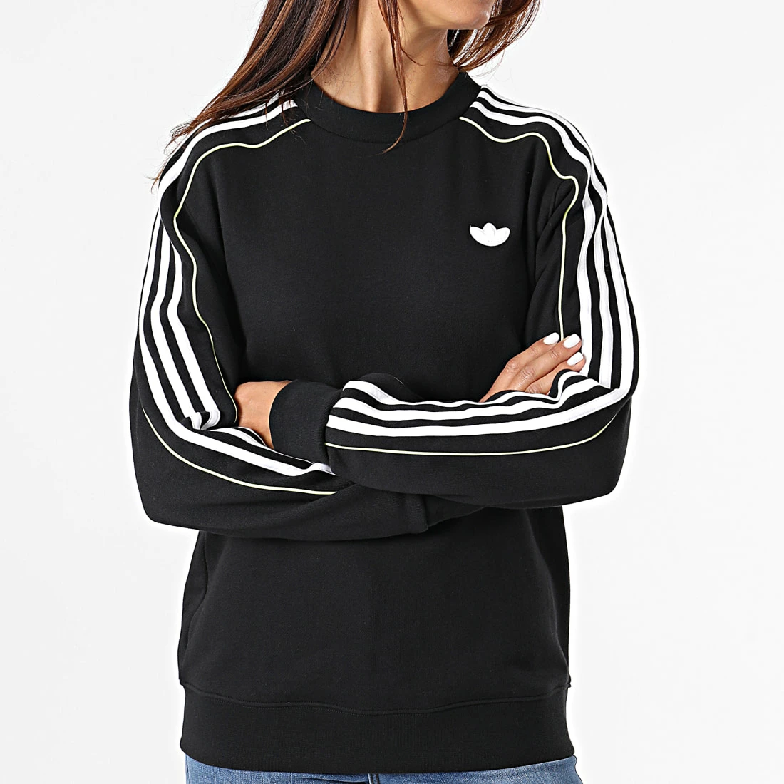 Le moins cher 😀 Sweat Crewneck Femme A Bandes H15826 Noir de Adidas Originals 🤩 7 Le moins cher 😀 Sweat Crewneck Femme A Bandes H15826 Noir de Adidas Originals 🤩 – Image 5