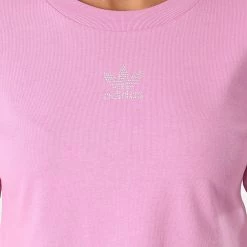 Remise 🧨 Tee 👚 Shirt Femme Crop Strass HF9199 Rose de Adidas Originals ⭐ -Pas Cher adidas Magasin adidas 281399 HF9199 20210903T105410 02