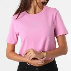 Remise 🧨 Tee 👚 Shirt Femme Crop Strass HF9199 Rose de Adidas Originals ⭐ -Pas Cher adidas Magasin adidas 281399 HF9199 20210903T105414 05