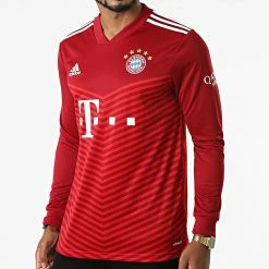 Meilleure vente 🧨 Maillot de Foot Manches Longues FC Bayern GR0486 Bordeaux Rouge de adidas 🧨