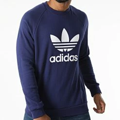 Les meilleures critiques de 🔥 Sweat Crewneck Trefoil H06654 Bleu Marine de Adidas Originals ❤️