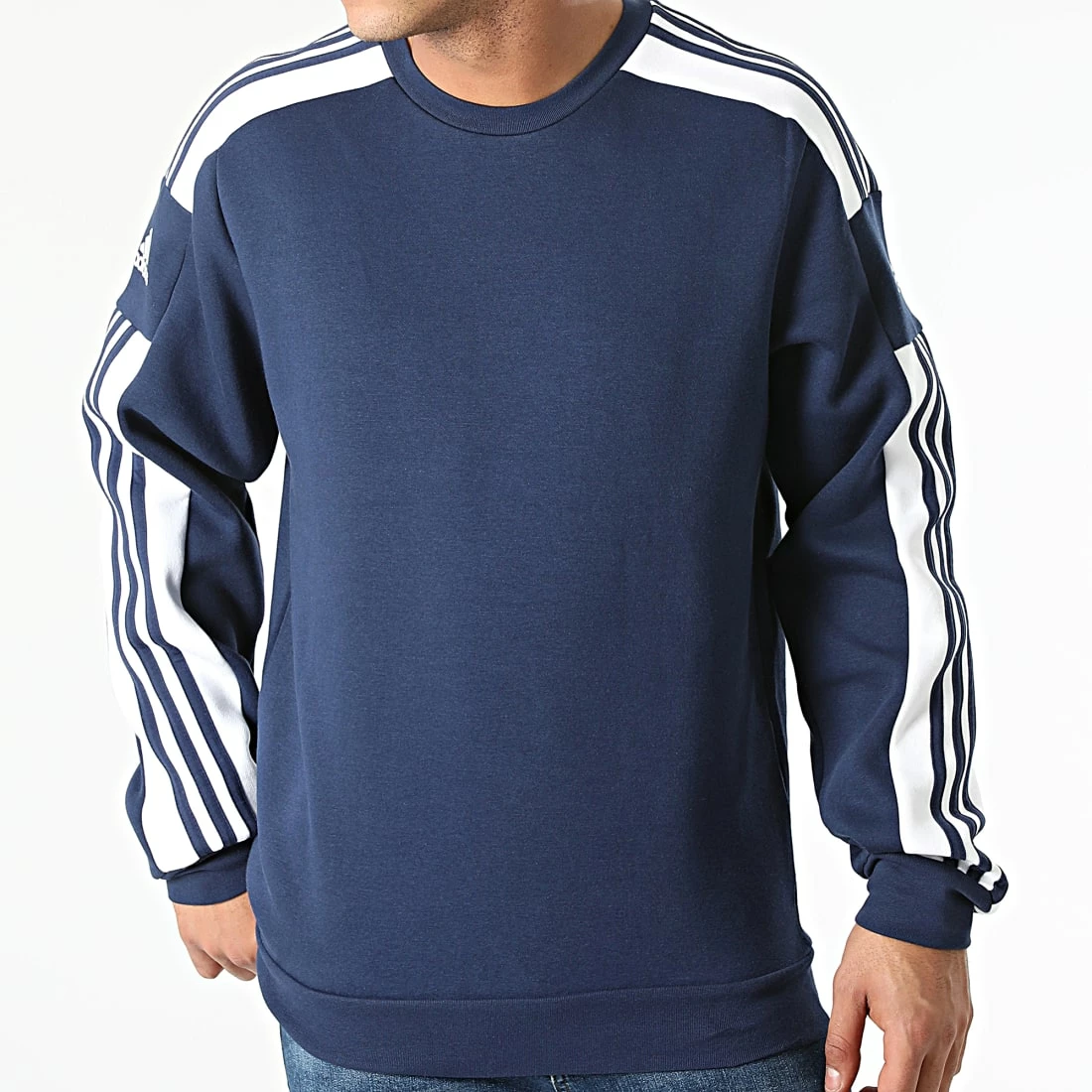 Offres ✨ Sweat Crewneck A Bandes GT6639 Bleu Marine de Adidas Performance ⭐ 7 Offres ✨ Sweat Crewneck A Bandes GT6639 Bleu Marine de Adidas Performance ⭐ – Image 5