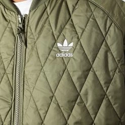 Sortie 😍 Veste Zippée Quilted H11435 Vert Kaki de Adidas Originals 🎉 -Pas Cher adidas Magasin adidas 292456 H11435 20211118T154858 02
