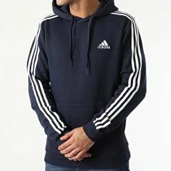 Grosses soldes 🧨 Sweat Capuche A Bandes GK9073 Bleu Marine de Adidas Performance 🧨 -Pas Cher adidas Magasin adidas 293271 GK9073 20211130T150125 05