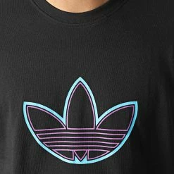 Promo 🥰 Tee 👚 Shirt Outline Logo HE4683 Noir de Adidas Originals 🤩 -Pas Cher adidas Magasin adidas 293466 HE4683 20211202T122958 02