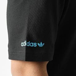 Promo 🥰 Tee 👚 Shirt Outline Logo HE4683 Noir de Adidas Originals 🤩 -Pas Cher adidas Magasin adidas 293466 HE4683 20211202T123000 04