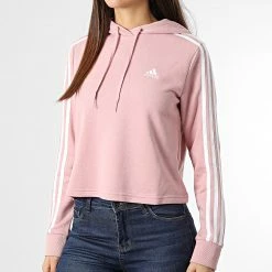 Offres ✔️ Sweat Capuche Femme 3 Stripes HC9131 Rose de Adidas Performance 🎉 -Pas Cher adidas Magasin adidas 293748 HC9131 20211216T145411 03