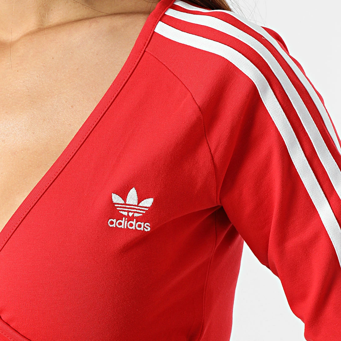 Promo 🌟 Top A Manches Longues Femme HC2042 Rouge de Adidas Originals ⌛ 4 Promo 🌟 Top A Manches Longues Femme HC2042 Rouge de Adidas Originals ⌛ – Image 2