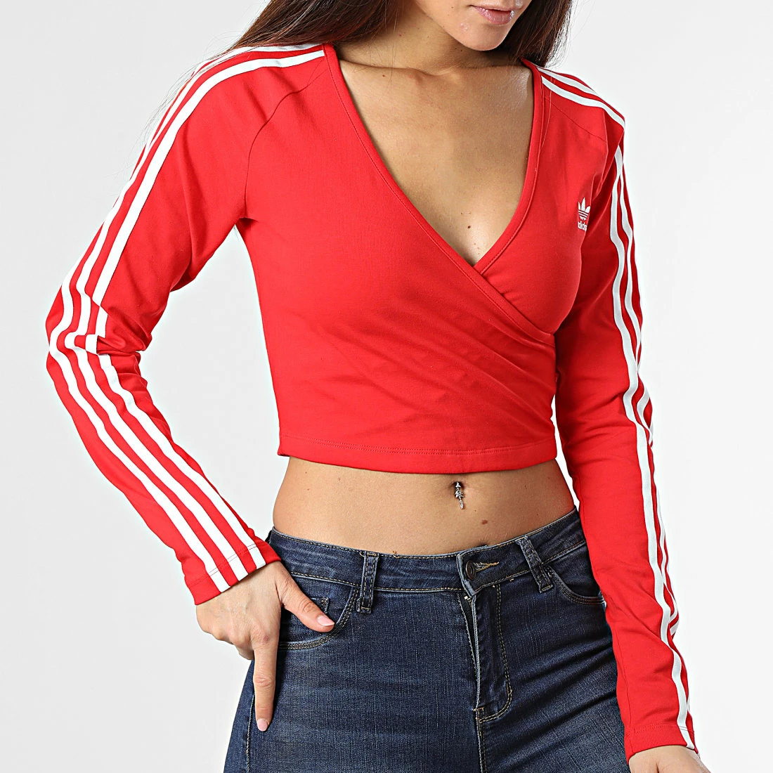 Promo 🌟 Top A Manches Longues Femme HC2042 Rouge de Adidas Originals ⌛ 7 Promo 🌟 Top A Manches Longues Femme HC2042 Rouge de Adidas Originals ⌛ – Image 5