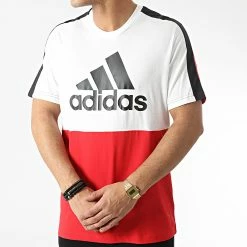 Nouveau ⭐ Tee 👕 Shirt CB HE4330 Rouge Blanc de Adidas Performance 🎉 -Pas Cher adidas Magasin adidas 294037 HE4330 20211209T154703 03