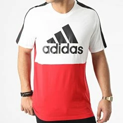 Nouveau ⭐ Tee 👕 Shirt CB HE4330 Rouge Blanc de Adidas Performance 🎉 -Pas Cher adidas Magasin adidas 294037 HE4330 20211209T154705 05