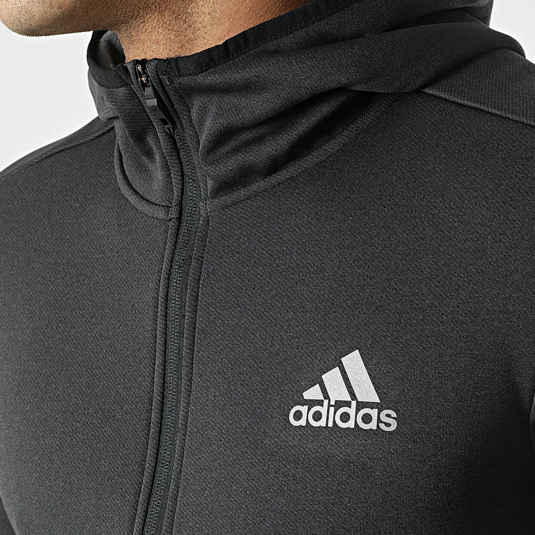 Grosses soldes 😉 Veste Zippée Capuche A Bandes HC3060 Gris Anthracite de Adidas Performance ✔️ 4 Grosses soldes 😉 Veste Zippée Capuche A Bandes HC3060 Gris Anthracite de Adidas Performance ✔️ – Image 2