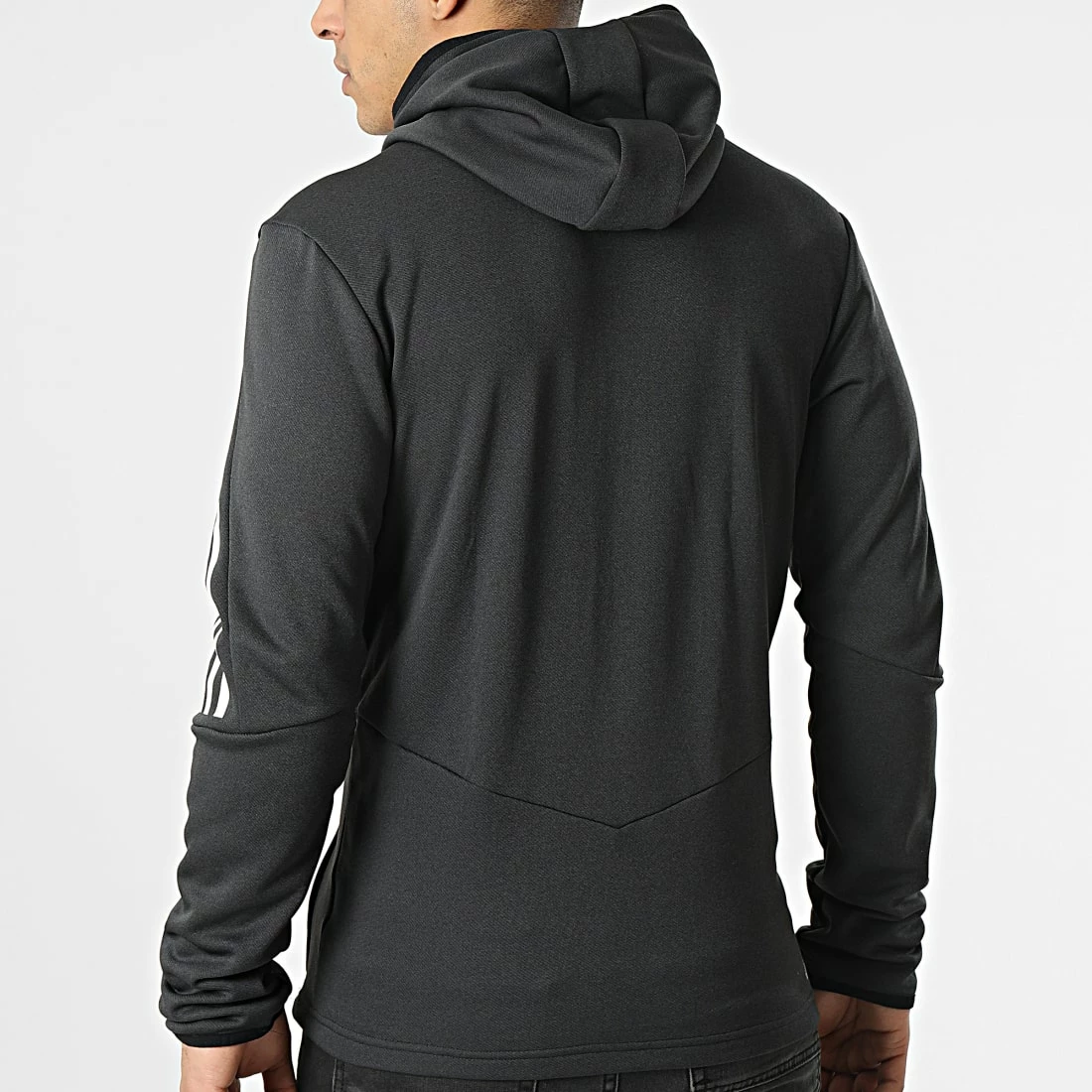 Grosses soldes 😉 Veste Zippée Capuche A Bandes HC3060 Gris Anthracite de Adidas Performance ✔️ 8 Grosses soldes 😉 Veste Zippée Capuche A Bandes HC3060 Gris Anthracite de Adidas Performance ✔️ – Image 6