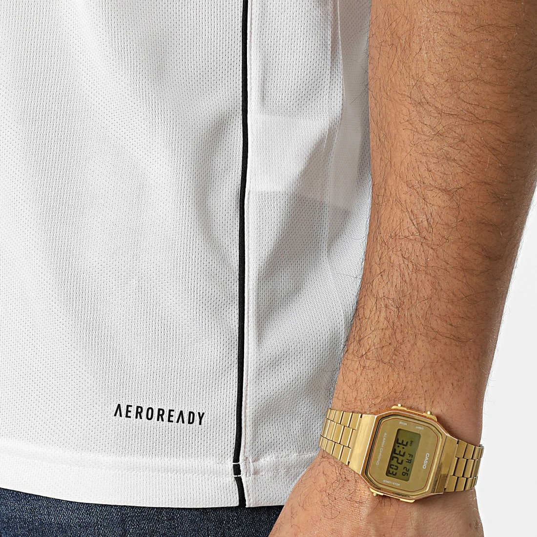 Grosses soldes 🧨 Tee 👕 Shirt De Sport CV3453 Blanc de Adidas Performance 🎁 6 Grosses soldes 🧨 Tee 👕 Shirt De Sport CV3453 Blanc de Adidas Performance 🎁 – Image 4