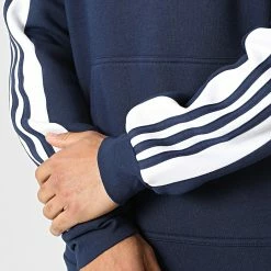 Nouveau 🎁 Sweat Capuche A Bandes GT6636 Bleu Marine de Adidas Performance 👍 -Pas Cher adidas Magasin adidas 294744 GT6636 20211223T111646 04