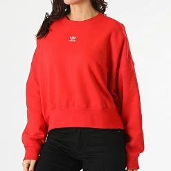 Acheter 🤩 Sweat Crewneck Femme HF7479 Rouge de Adidas Originals 🤩