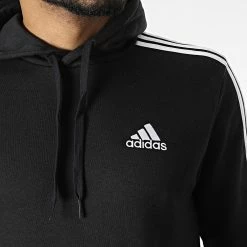 De gros 🧨 Sweat Capuche 3 Stripes GK9072 Noir de Adidas Performance 🔥 -Pas Cher adidas Magasin adidas 296013 GK9072 20220216T145424 02
