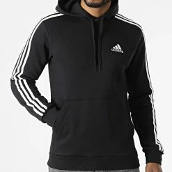 De gros 🧨 Sweat Capuche 3 Stripes GK9072 Noir de Adidas Performance 🔥 -Pas Cher adidas Magasin adidas 296013 GK9072 20220216T145425 03