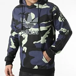 Meilleur prix 😀 Sweat Capuche A Bandes HF4882 Noir Bleu Marine Vert Clair Camouflage de adidas 🎉 -Pas Cher adidas Magasin adidas 296333 HF4882 20211223T161536 03