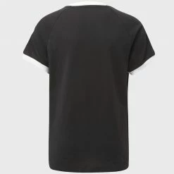 Meilleur prix 🔥 Tee 👚 Shirt Enfant A Bandes 3 Stripes DV2902 Noir de Adidas Originals 🎁 -Pas Cher adidas Magasin adidas 296529 DV2902 20211224T110821 04