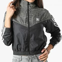 Sortie ⌛ Veste Zippée Femme H20428 Noir de Adidas Originals ✨