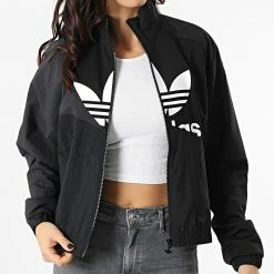 Remise ❤️ Veste Zippée Femme HC7056 Noir de Adidas Originals 🎉 -Pas Cher adidas Magasin adidas 296882 HC7056 20220114T150753 03