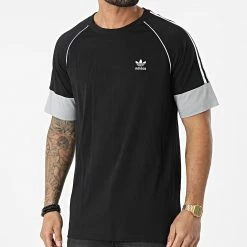 Budget 🥰 Tee 👚 Shirt A Bandes SST HC2088 Noir de Adidas Originals 🔥