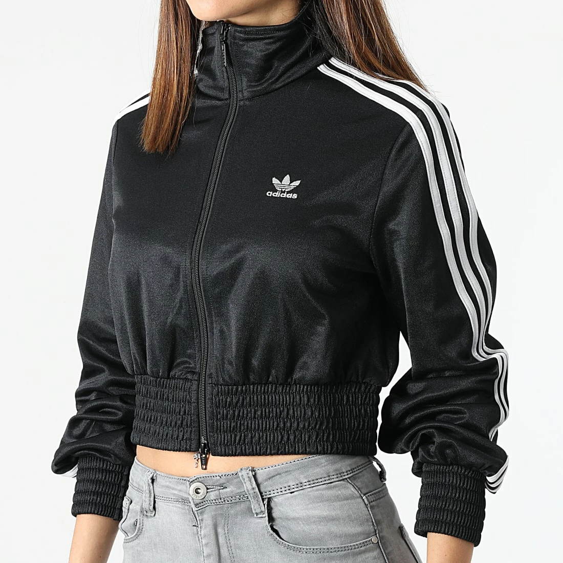 Vente flash 😍 Veste Zippée Crop Femme A Bandes HF7535 Noir de Adidas Originals 🥰 7 Vente flash 😍 Veste Zippée Crop Femme A Bandes HF7535 Noir de Adidas Originals 🥰 – Image 5