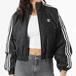 Meilleure affaire ✨ Veste Zippée Femme H43916 Noir de Adidas Originals 🌟
