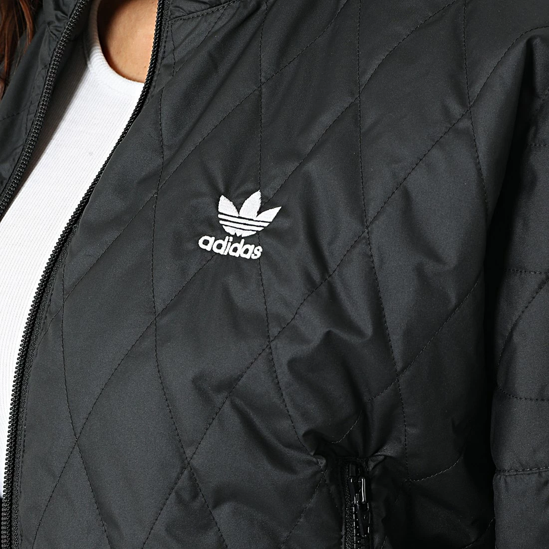 Meilleure affaire ✨ Veste Zippée Femme H43916 Noir de Adidas Originals 🌟 4 Meilleure affaire ✨ Veste Zippée Femme H43916 Noir de Adidas Originals 🌟 – Image 2