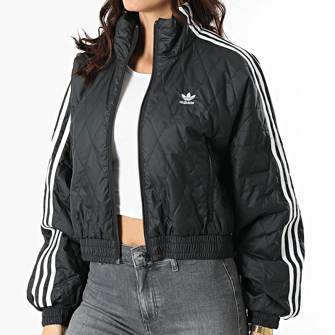 Meilleure affaire ✨ Veste Zippée Femme H43916 Noir de Adidas Originals 🌟 5 Meilleure affaire ✨ Veste Zippée Femme H43916 Noir de Adidas Originals 🌟 – Image 3