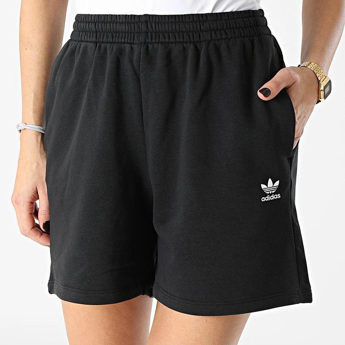 Grosses soldes 🌟 Short Jogging Femme HC0630 Noir de Adidas Originals 🌟 7 Grosses soldes 🌟 Short Jogging Femme HC0630 Noir de Adidas Originals 🌟 – Image 5